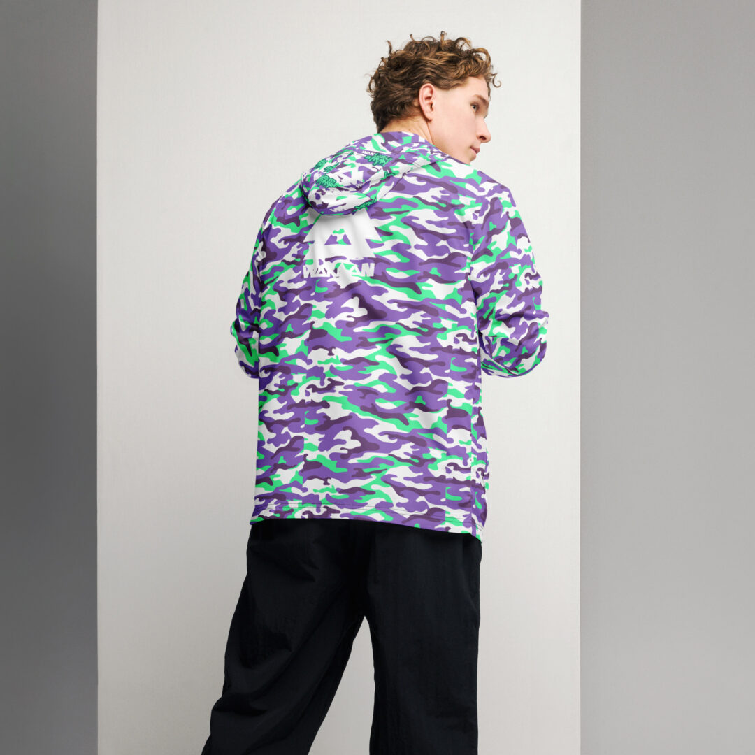 Liquid Stranger Wakaan Track Suit Raincoat Purple Camo Drippy Trippy | All weather premium quality jacket - Image 3