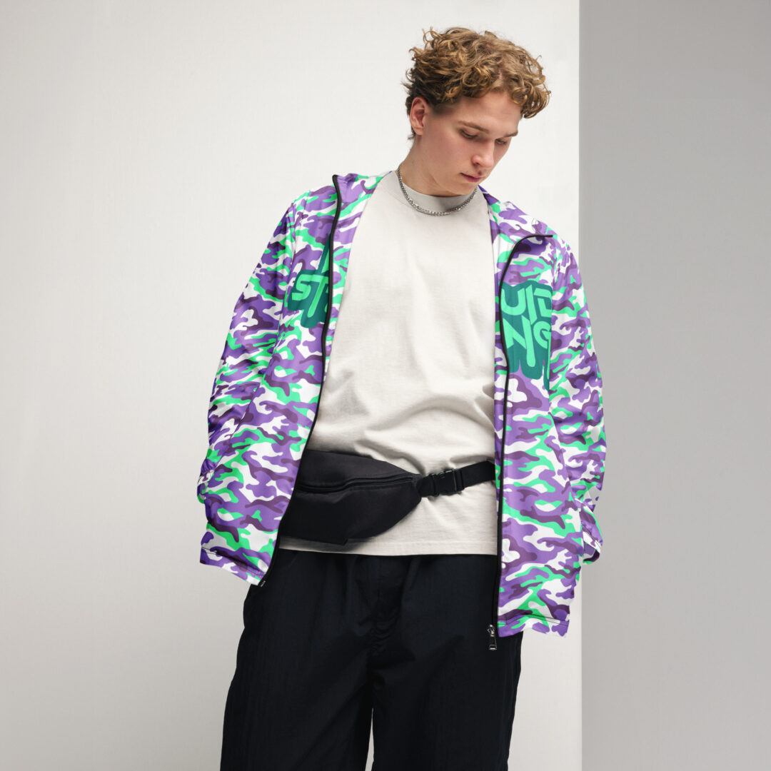 Liquid Stranger Wakaan Track Suit Raincoat Purple Camo Drippy Trippy | All weather premium quality jacket - Image 6