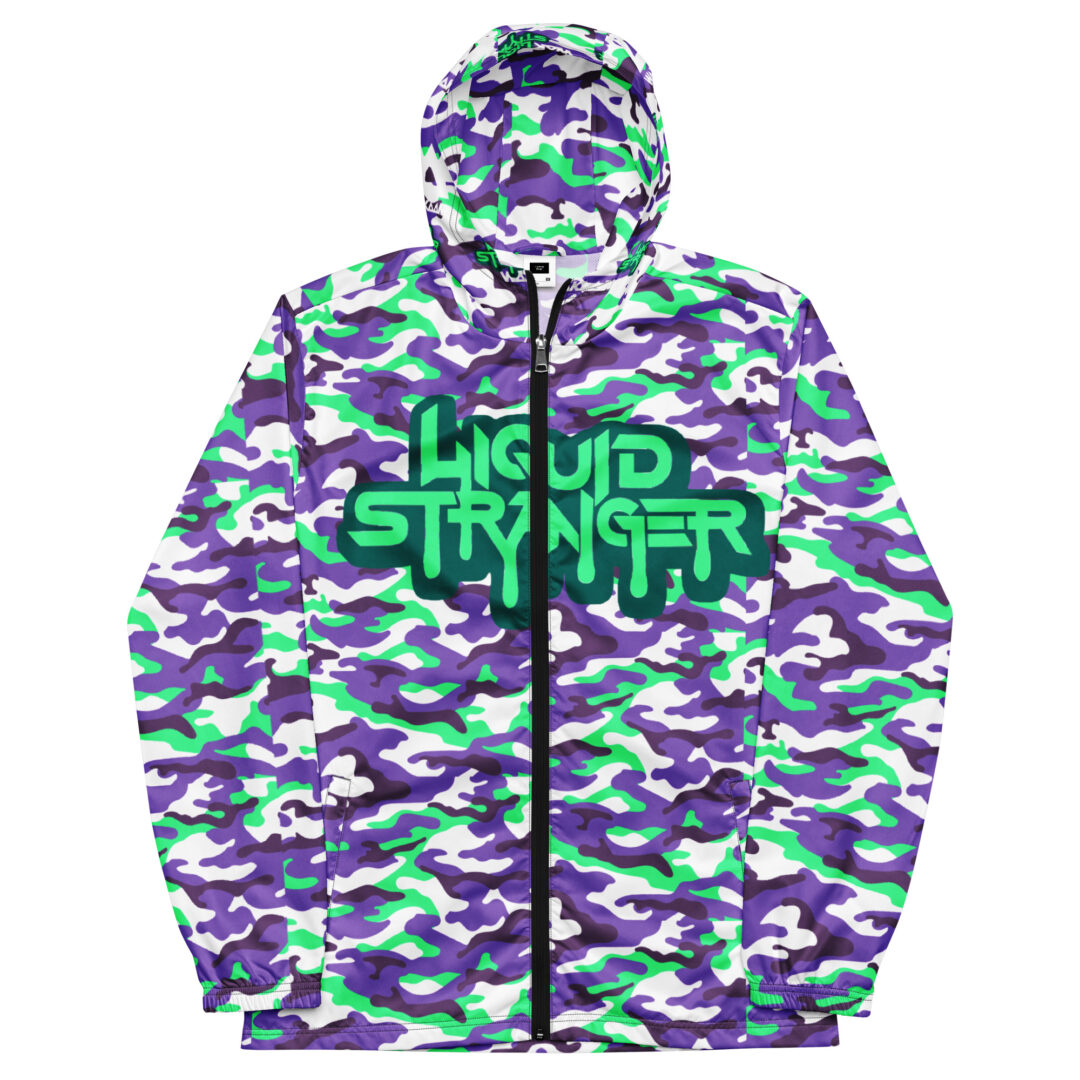 Liquid Stranger Wakaan Track Suit Raincoat Purple Camo Drippy Trippy | All weather premium quality jacket