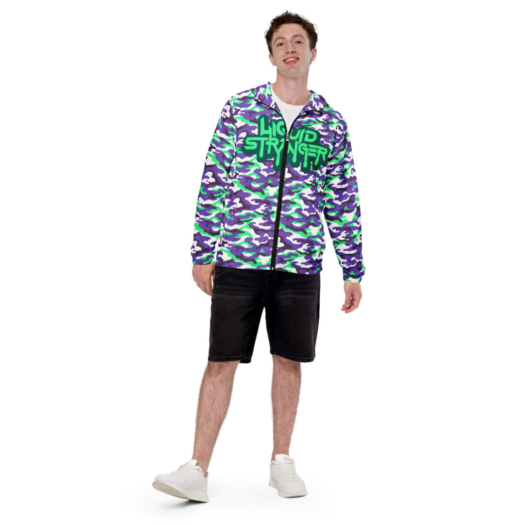 Liquid Stranger Wakaan Track Suit Raincoat Purple Camo Drippy Trippy | All weather premium quality jacket - Image 7