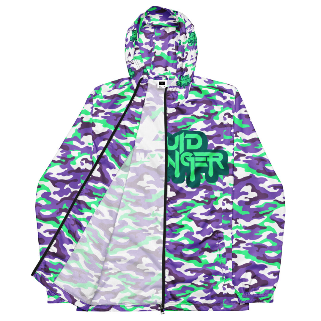 Liquid Stranger Wakaan Track Suit Raincoat Purple Camo Drippy Trippy | All weather premium quality jacket - Image 10