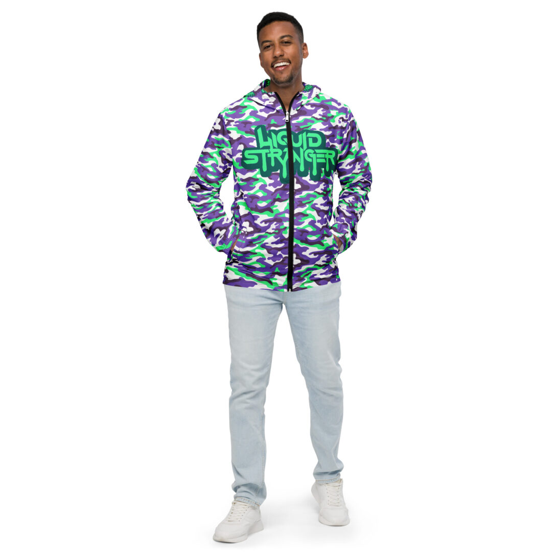 Liquid Stranger Wakaan Track Suit Raincoat Purple Camo Drippy Trippy | All weather premium quality jacket - Image 12