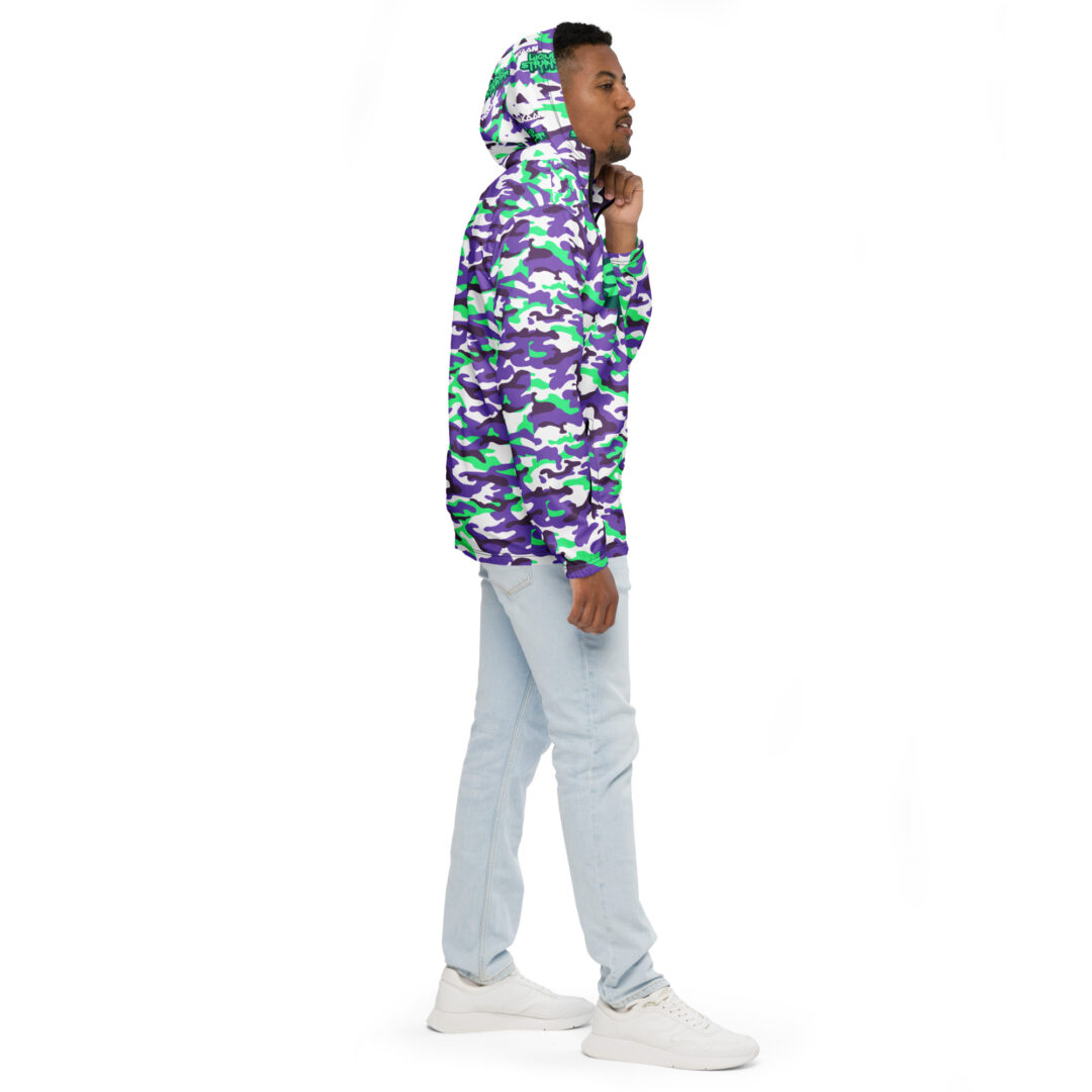 Liquid Stranger Wakaan Track Suit Raincoat Purple Camo Drippy Trippy | All weather premium quality jacket - Image 13