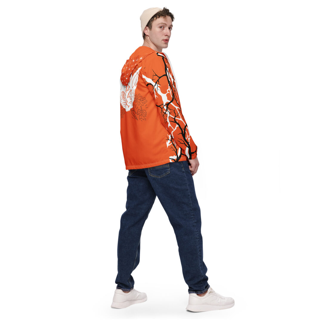 Safety Orange Skater Alternative Spooky Halloween Hardocre Men’s windbreaker Giant Bat Shadowed Spirits - Image 14