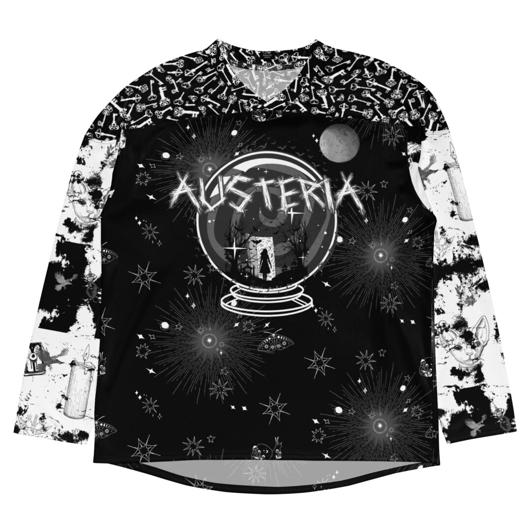 Austeria Cataclysm Haunted Hockey Jersey | Custom Rave Jersey Name and Number | Alt EDM