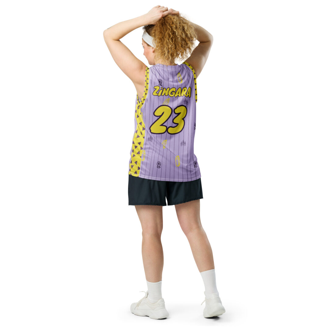 Zingara Bass Crystal Basketball Jersey | EDM Rave Jersey |  Custom # and Name - Image 8