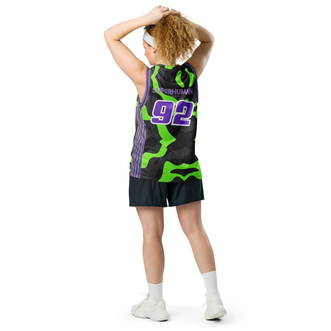 Slander EDM DJ Athletic Unisex Basketball Jersey | Galaxy Pattern Custom Name & Numer | Festival Clothing - Image 5