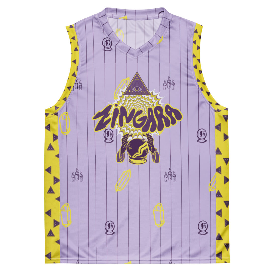 Zingara Bass Crystal Basketball Jersey | EDM Rave Jersey |  Custom # and Name - Image 5