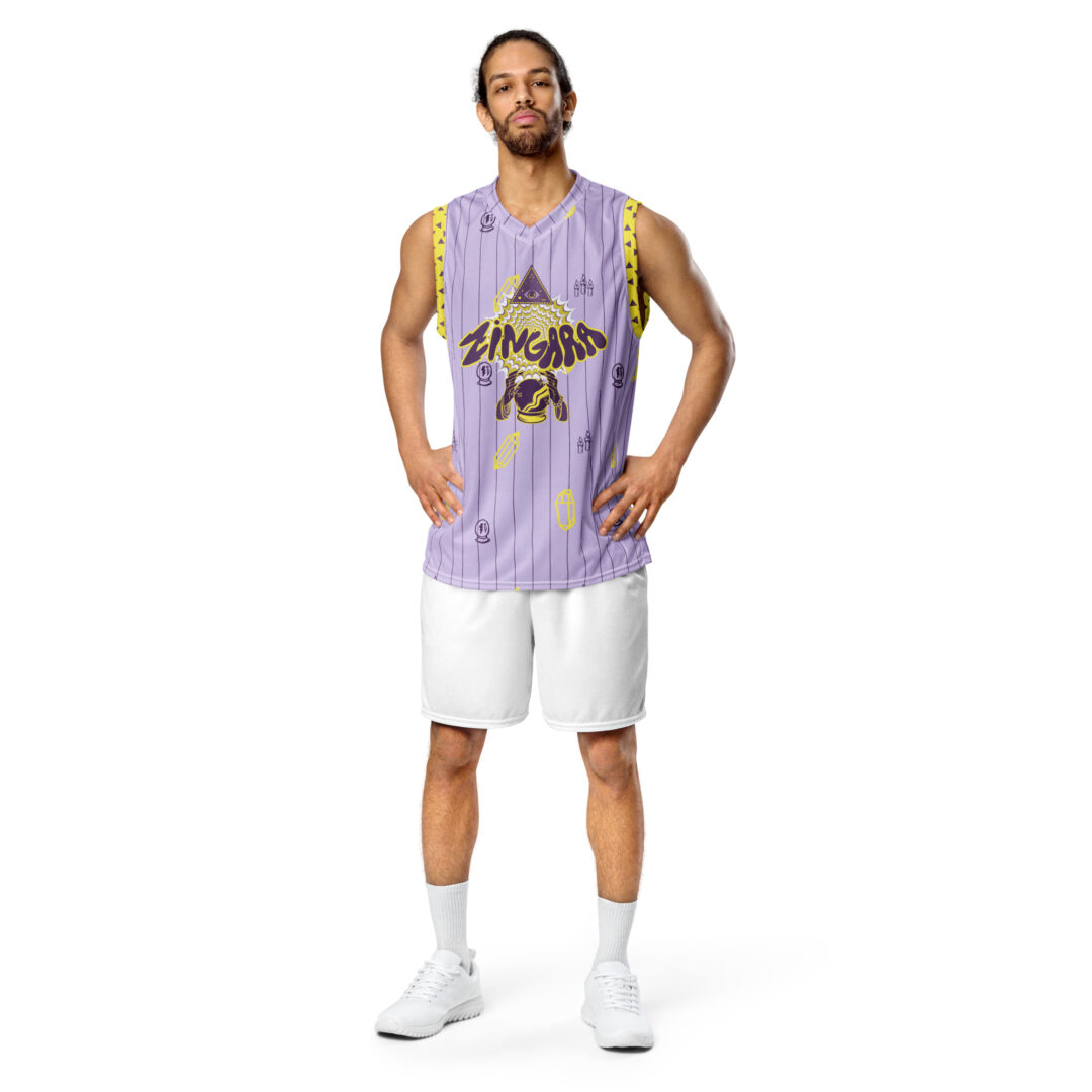 Zingara Bass Crystal Basketball Jersey | EDM Rave Jersey |  Custom # and Name - Image 6