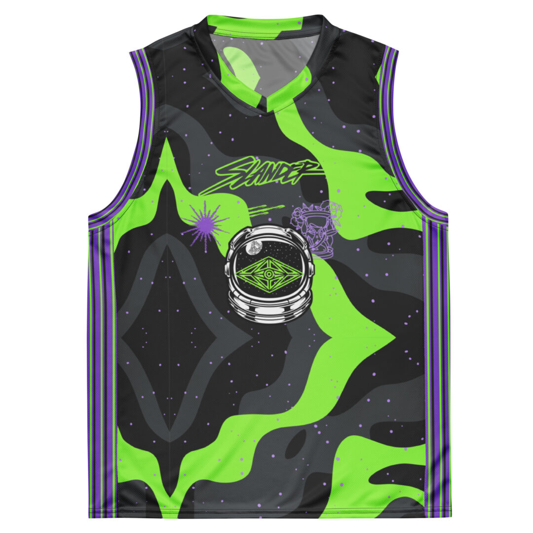 Slander EDM DJ Athletic Unisex Basketball Jersey | Galaxy Pattern Custom Name & Numer | Festival Clothing