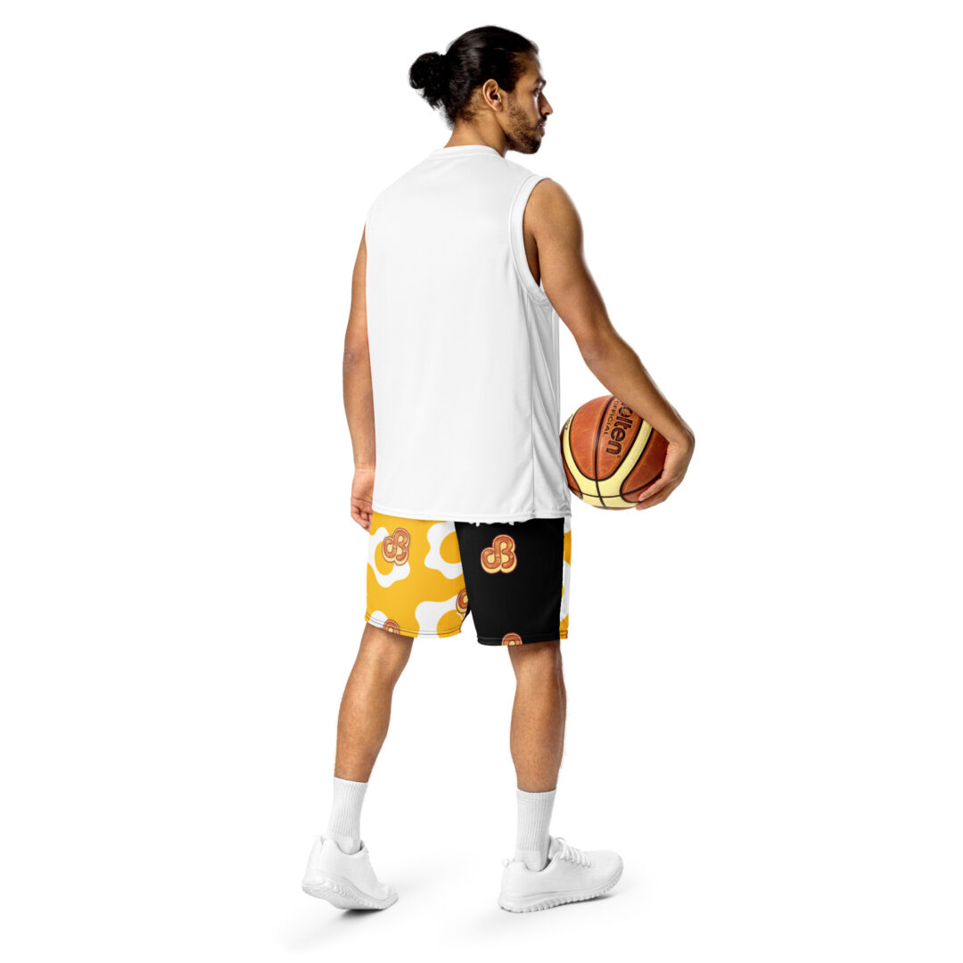 Daily Bread and Breakfast Sunnyside Eggs Unisex Athletic Shorts - Image 8