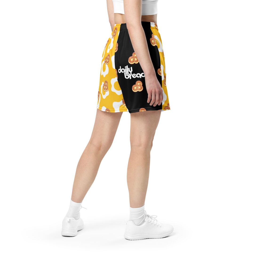 Daily Bread and Breakfast Sunnyside Eggs Unisex Athletic Shorts - Image 10