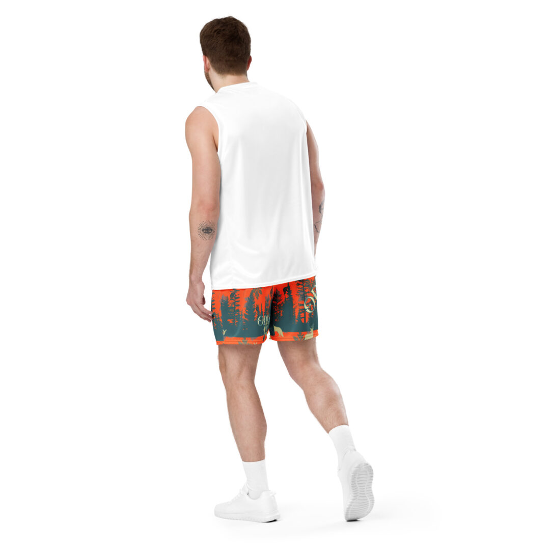 Odesza Fall Spooky Season Safety Orang Unisex mesh shorts | With Pockets up to 6xl custom design premium quality - Image 15