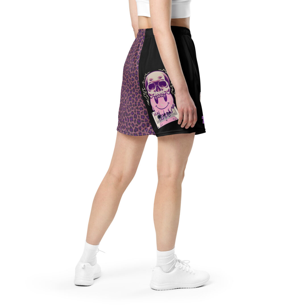 Tape B Cheetah Print Trippy Purple Shorts | EDM Rave Shorts with Pockets All Day Premium Comfort - Image 11