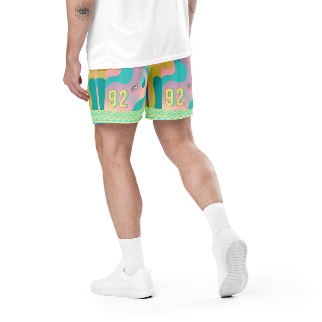 Griz Pastel Sunset Athletic Shorts | EDM Festival Ultimate Comfort Premium Quality Rave Wear - Image 2