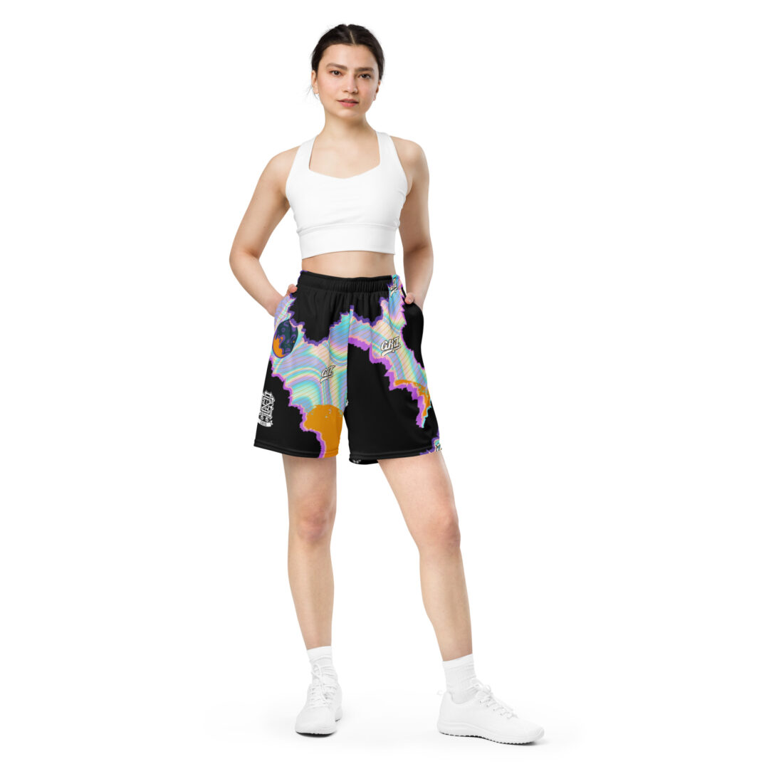 Griz EDM Trippy Psychedelic shorts | Unisex with pockets, 6" inseam, premium quailt and comfort - Image 9