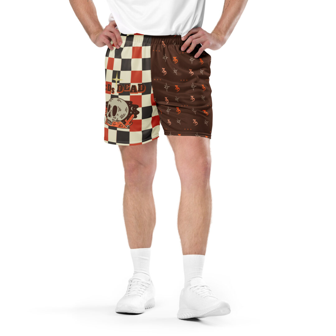 Zeds Dead Retro Western Checker Split Dye Athletic Shorts - Image 3