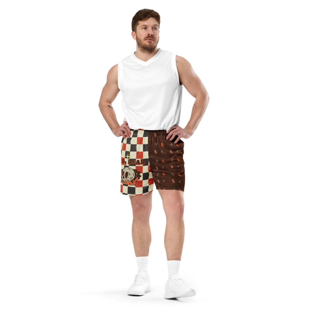 Zeds Dead Retro Western Checker Split Dye Athletic Shorts - Image 5