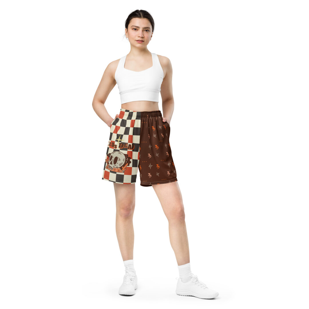 Zeds Dead Retro Western Checker Split Dye Athletic Shorts - Image 16