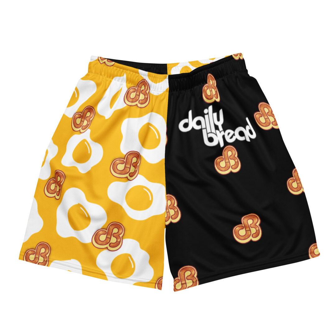 Daily Bread and Breakfast Sunnyside Eggs Unisex Athletic Shorts