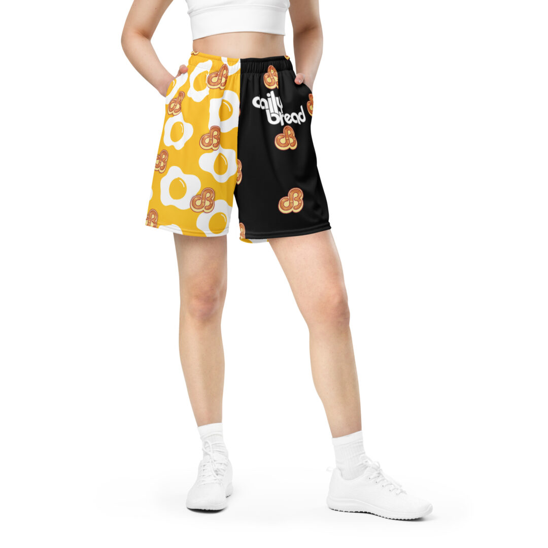 Daily Bread and Breakfast Sunnyside Eggs Unisex Athletic Shorts - Image 2