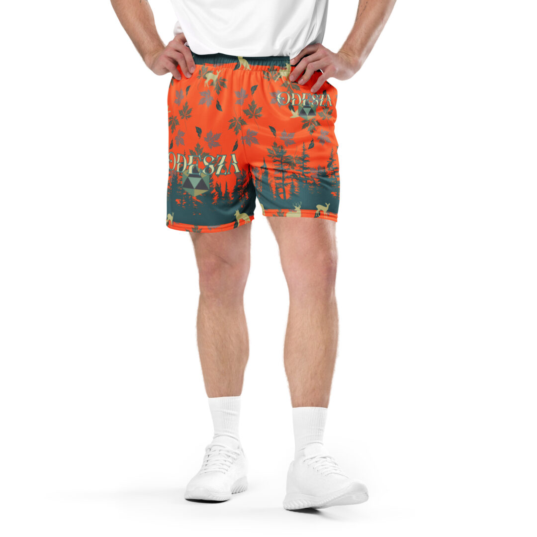 Odesza Fall Spooky Season Safety Orang Unisex mesh shorts | With Pockets up to 6xl custom design premium quality - Image 12