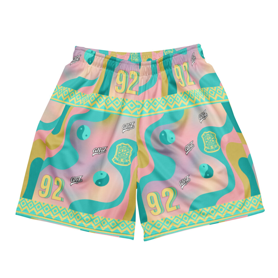 Griz Pastel Sunset Athletic Shorts | EDM Festival Ultimate Comfort Premium Quality Rave Wear