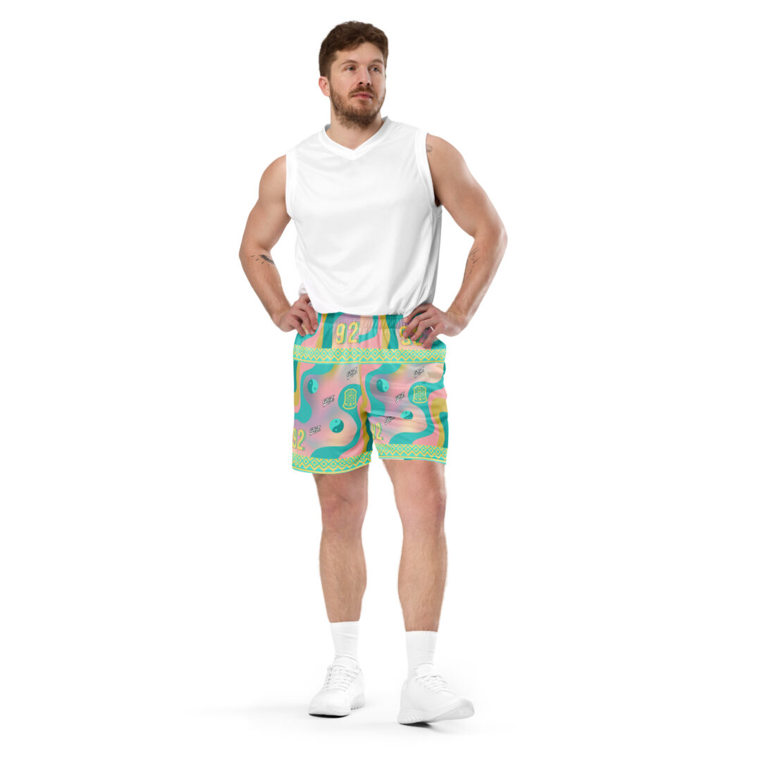 Griz Pastel Sunset Athletic Shorts | EDM Festival Ultimate Comfort Premium Quality Rave Wear - Image 9