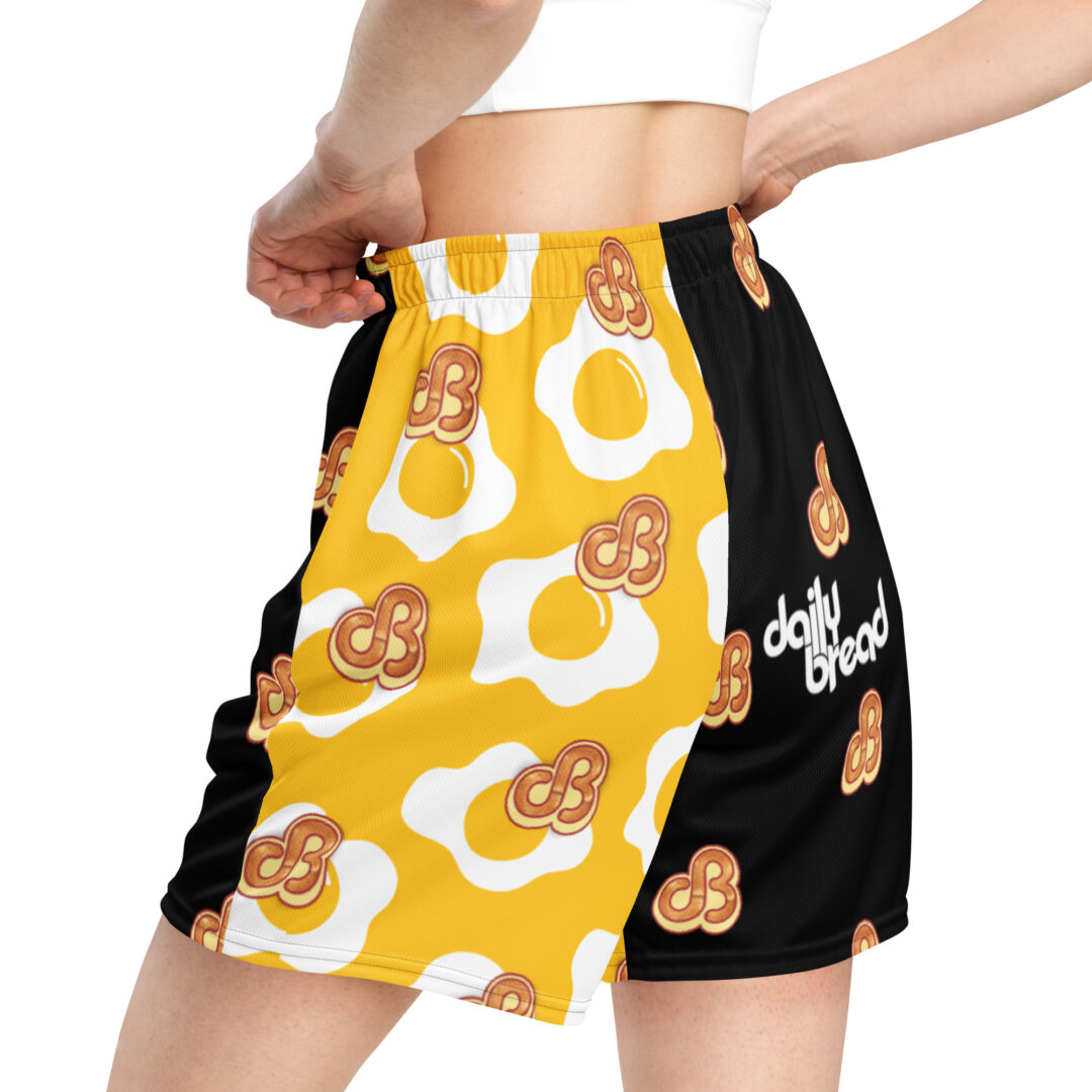 Daily Bread and Breakfast Sunnyside Eggs Unisex Athletic Shorts - Image 6