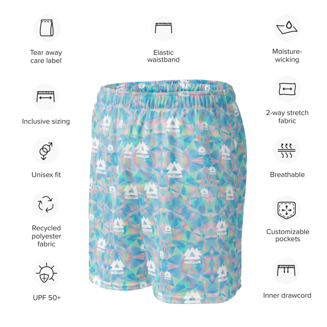 Wakaan Music Festival Irredescent Trippy Athletic Shorts | Premium Quality with Pockets - Image 8