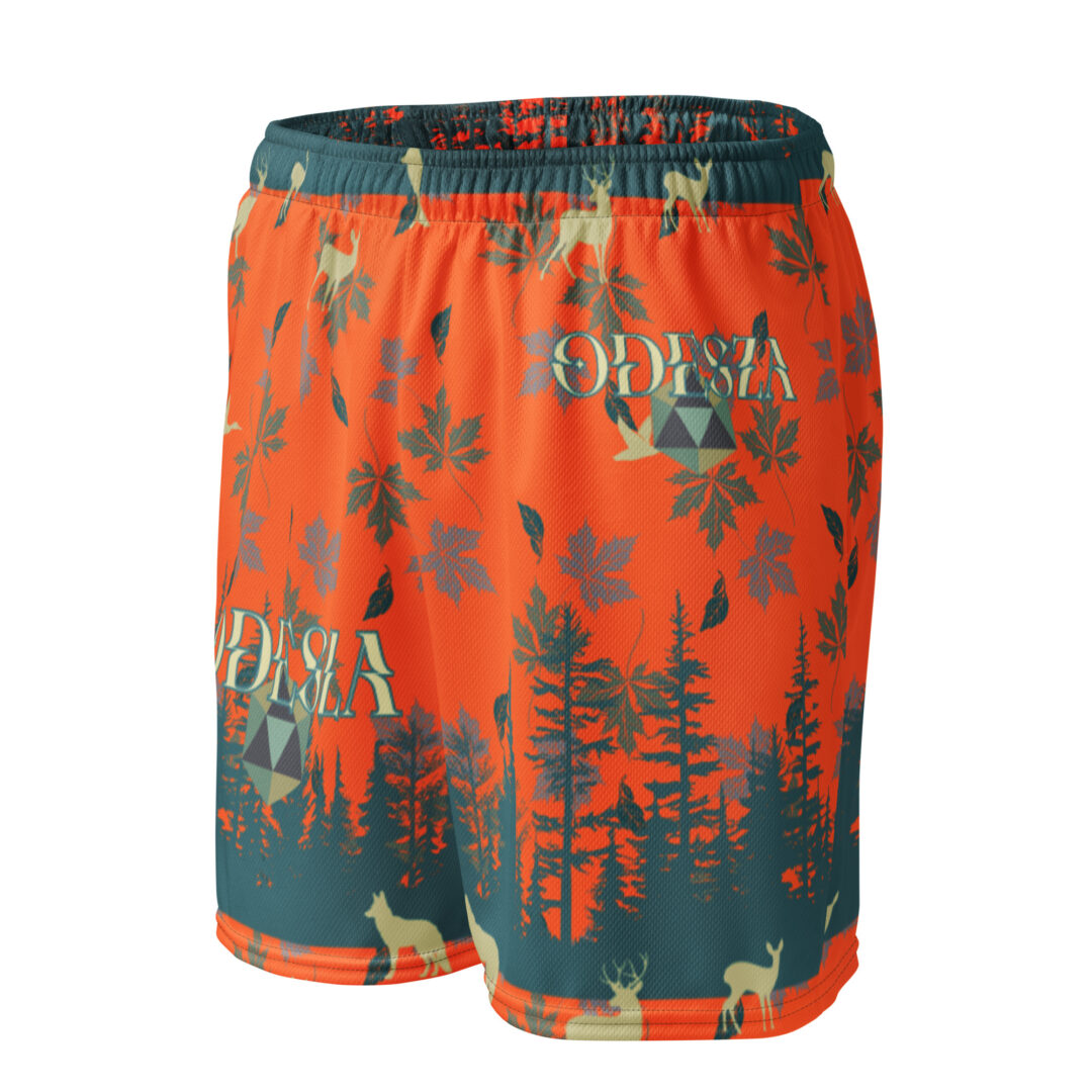 Odesza Fall Spooky Season Safety Orang Unisex mesh shorts | With Pockets up to 6xl custom design premium quality - Image 7