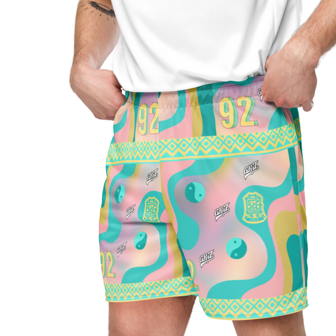 Griz Pastel Sunset Athletic Shorts | EDM Festival Ultimate Comfort Premium Quality Rave Wear - Image 7