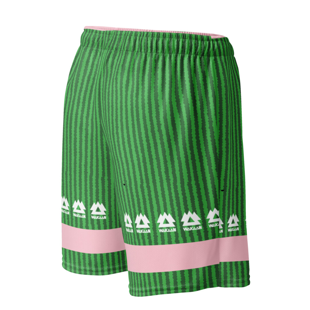 Wakaan Watermelon Print Green Pink All-Over Print Unisex Athletic Shorts 6" inseam - Image 14