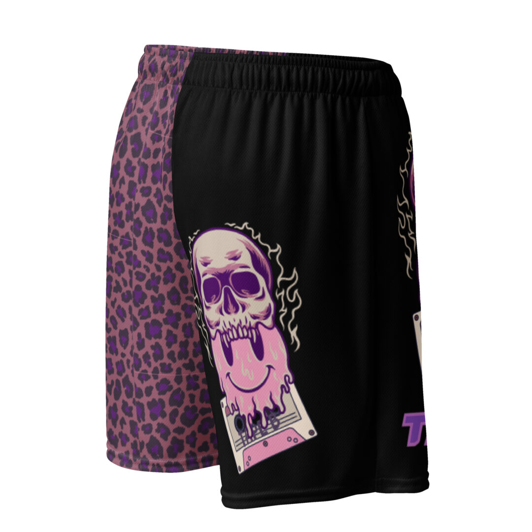 Tape B Cheetah Print Trippy Purple Shorts | EDM Rave Shorts with Pockets All Day Premium Comfort - Image 2