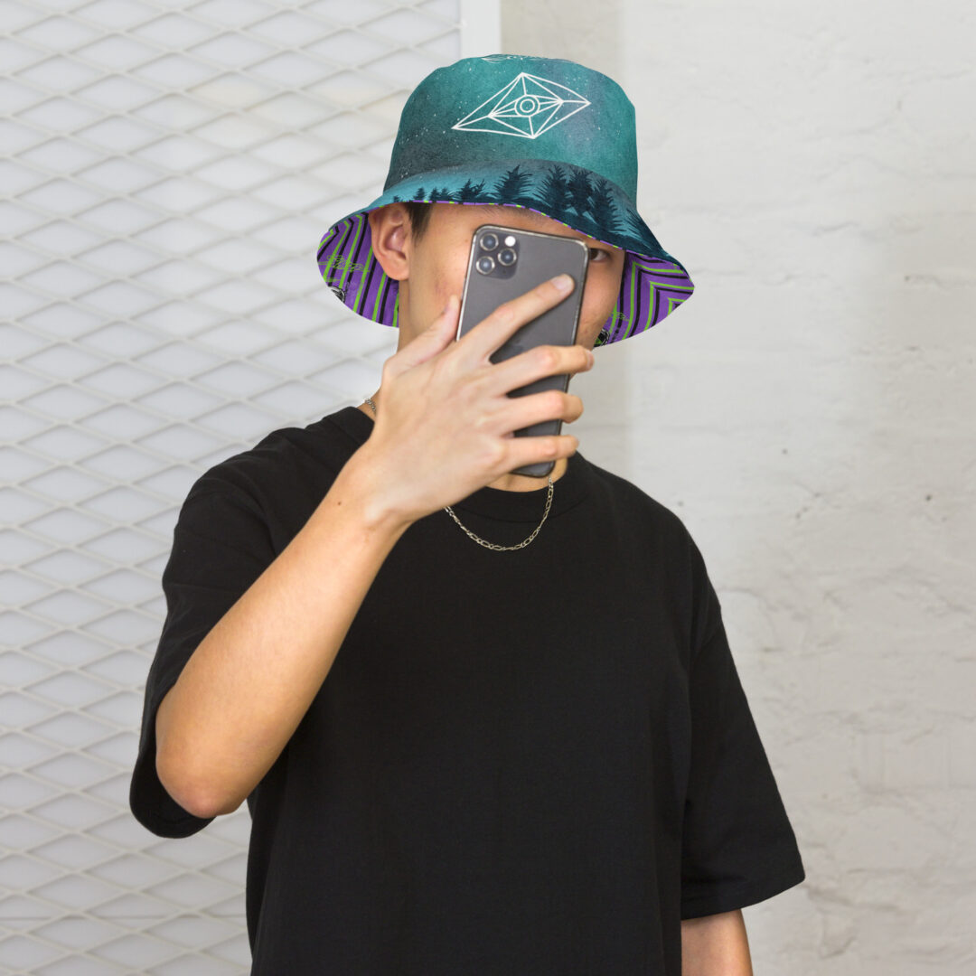 Slander Reversible bucket hat | EDM Rave Space Trippy Accessories - Image 13