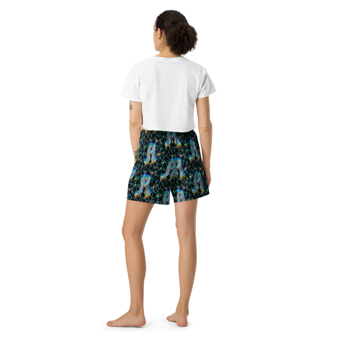 Pretty Lights Glitchy Geometric All-Over Print Unisex Athletic Long Shorts - Image 3