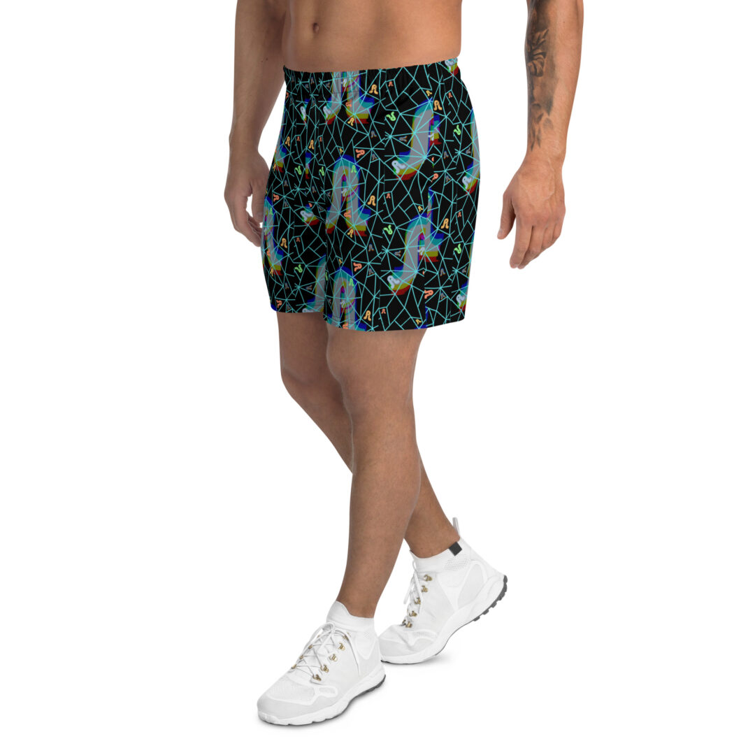 Pretty Lights Glitchy Geometric All-Over Print Unisex Athletic Long Shorts - Image 6