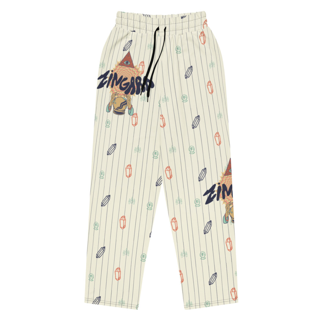 Zingara Bass Crystal EDM Festival Wear Unisex Wide-leg joggers | Matching Couple / Squad Fit - Image 9
