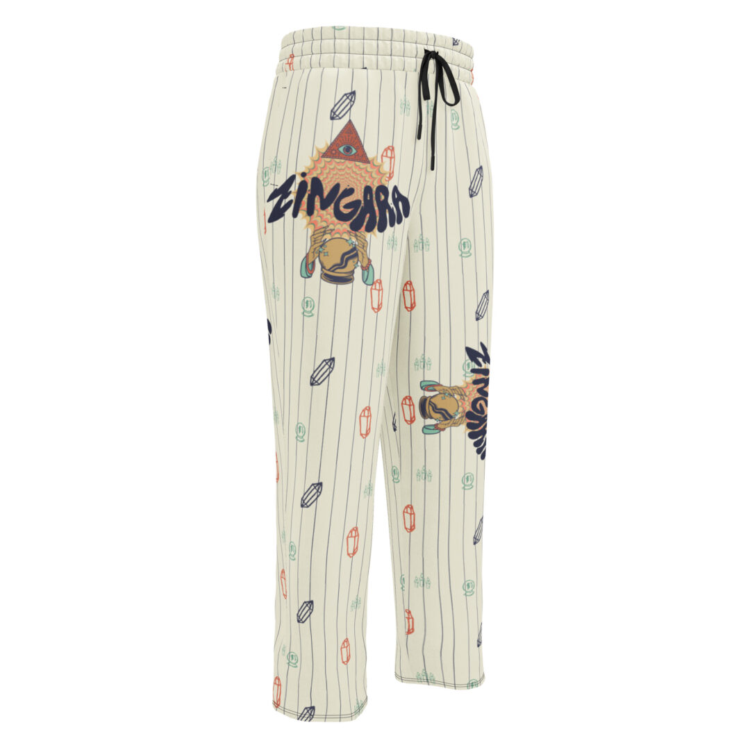 Zingara Bass Crystal EDM Festival Wear Unisex Wide-leg joggers | Matching Couple / Squad Fit - Image 25