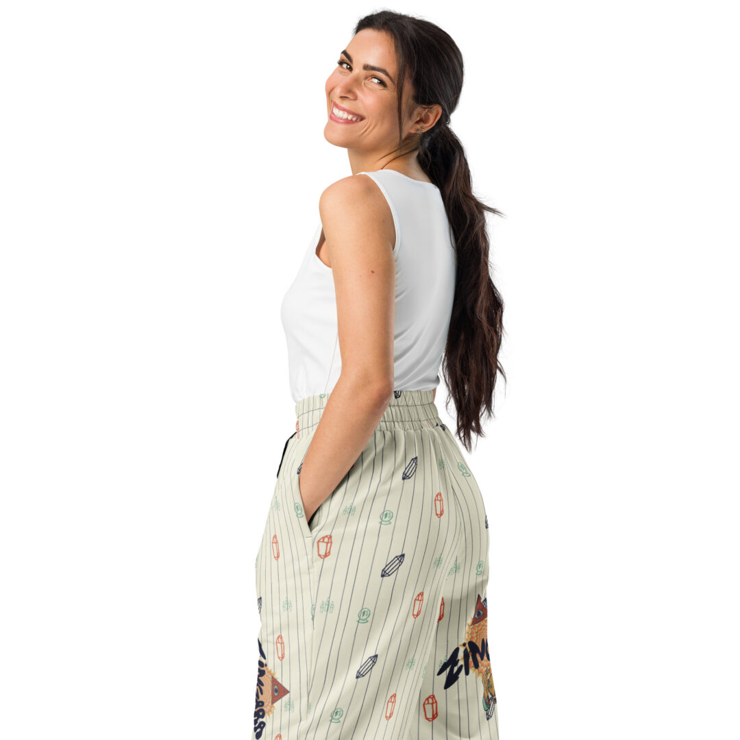 Zingara Bass Crystal EDM Festival Wear Unisex Wide-leg joggers | Matching Couple / Squad Fit - Image 19