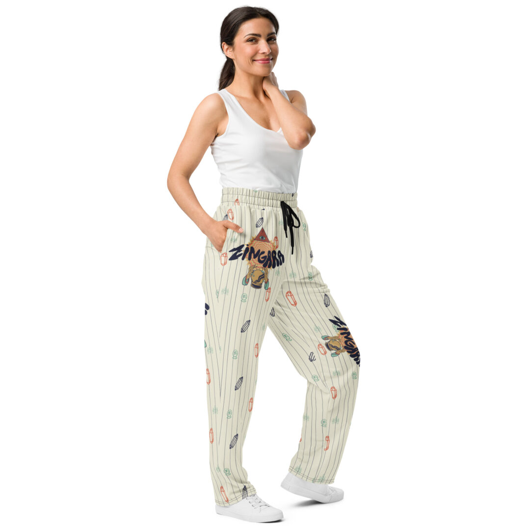 Zingara Bass Crystal EDM Festival Wear Unisex Wide-leg joggers | Matching Couple / Squad Fit - Image 20