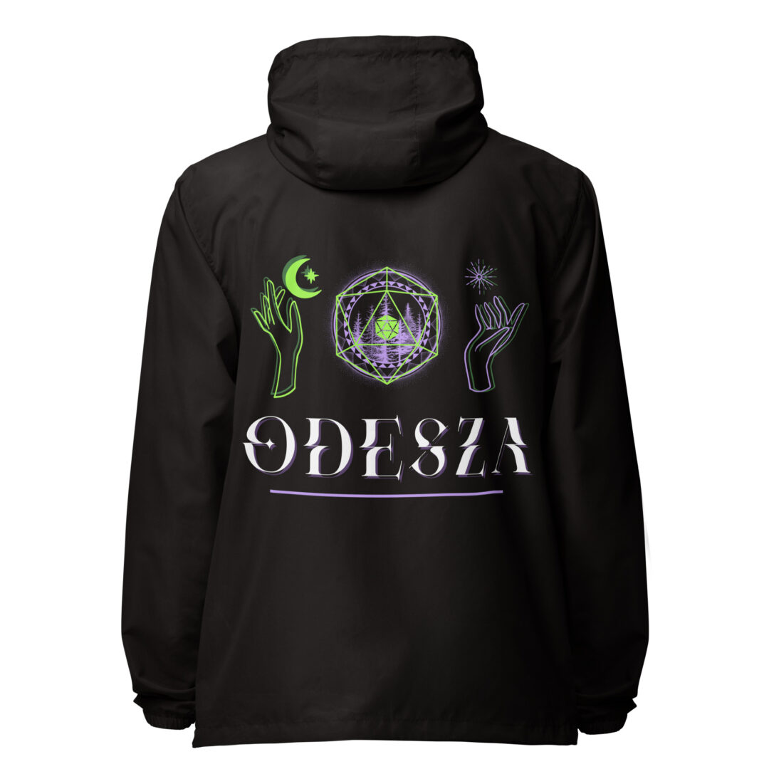 Unisex lightweight zip up windbreaker Odesza esoteric sun and moon all weather camping jacket - Image 6