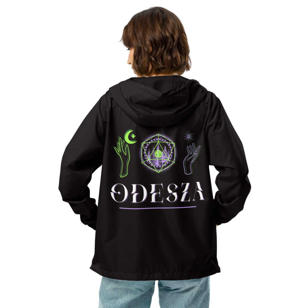 Unisex lightweight zip up windbreaker Odesza esoteric sun and moon all weather camping jacket - Image 7