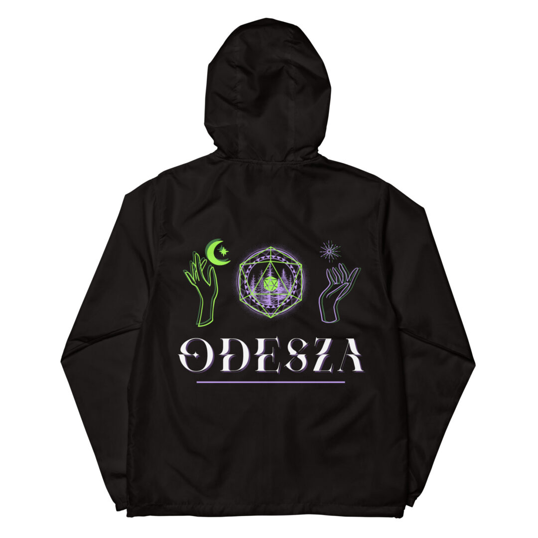 Unisex lightweight zip up windbreaker Odesza esoteric sun and moon all weather camping jacket - Image 20