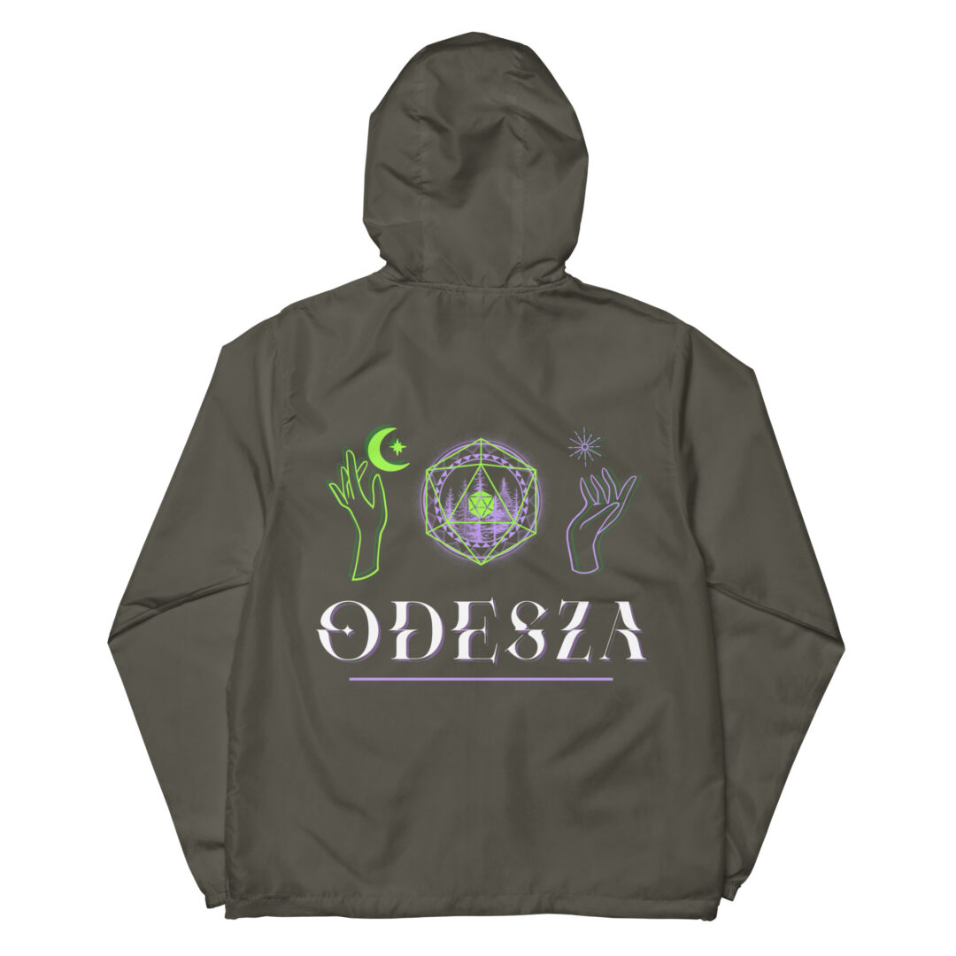 Unisex lightweight zip up windbreaker Odesza esoteric sun and moon all weather camping jacket - Image 26