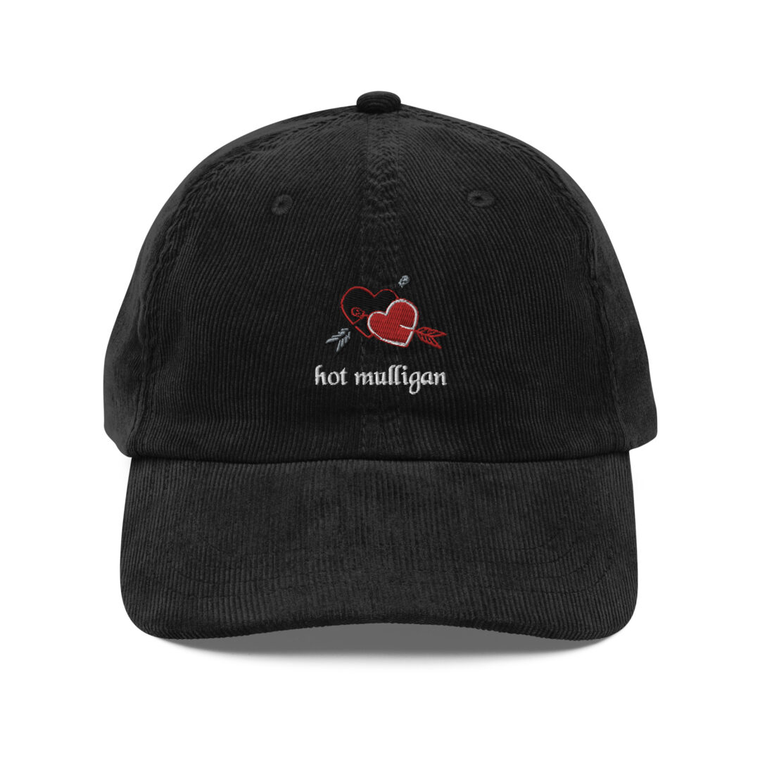 Hot Mulligan Hearts Dad Hat Corduroy Custom Embroidery