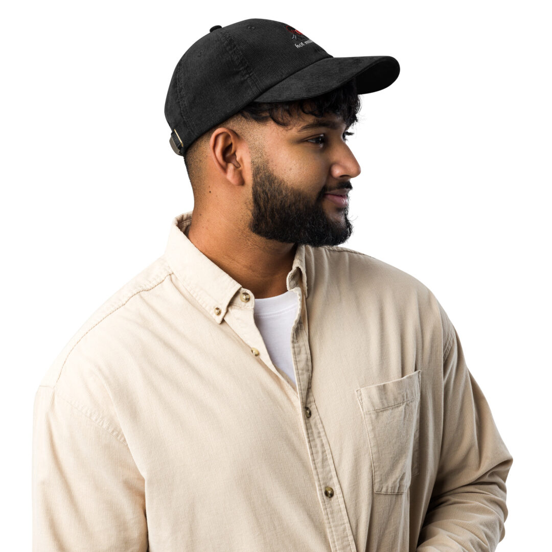 Hot Mulligan Hearts Dad Hat Corduroy Custom Embroidery - Image 7