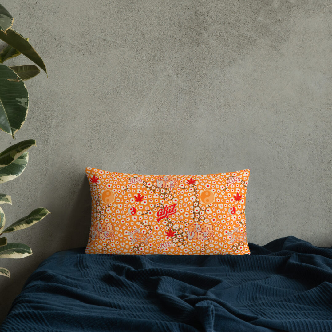Griz Good Vibes Vibrant Throw Pillow | Rave EDM Decor - Image 11