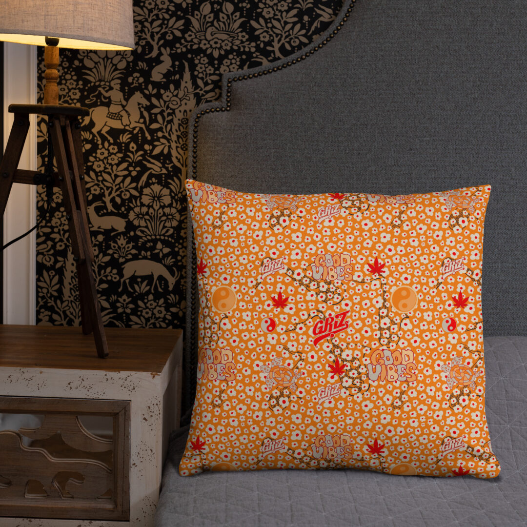 Griz Good Vibes Vibrant Throw Pillow | Rave EDM Decor - Image 19
