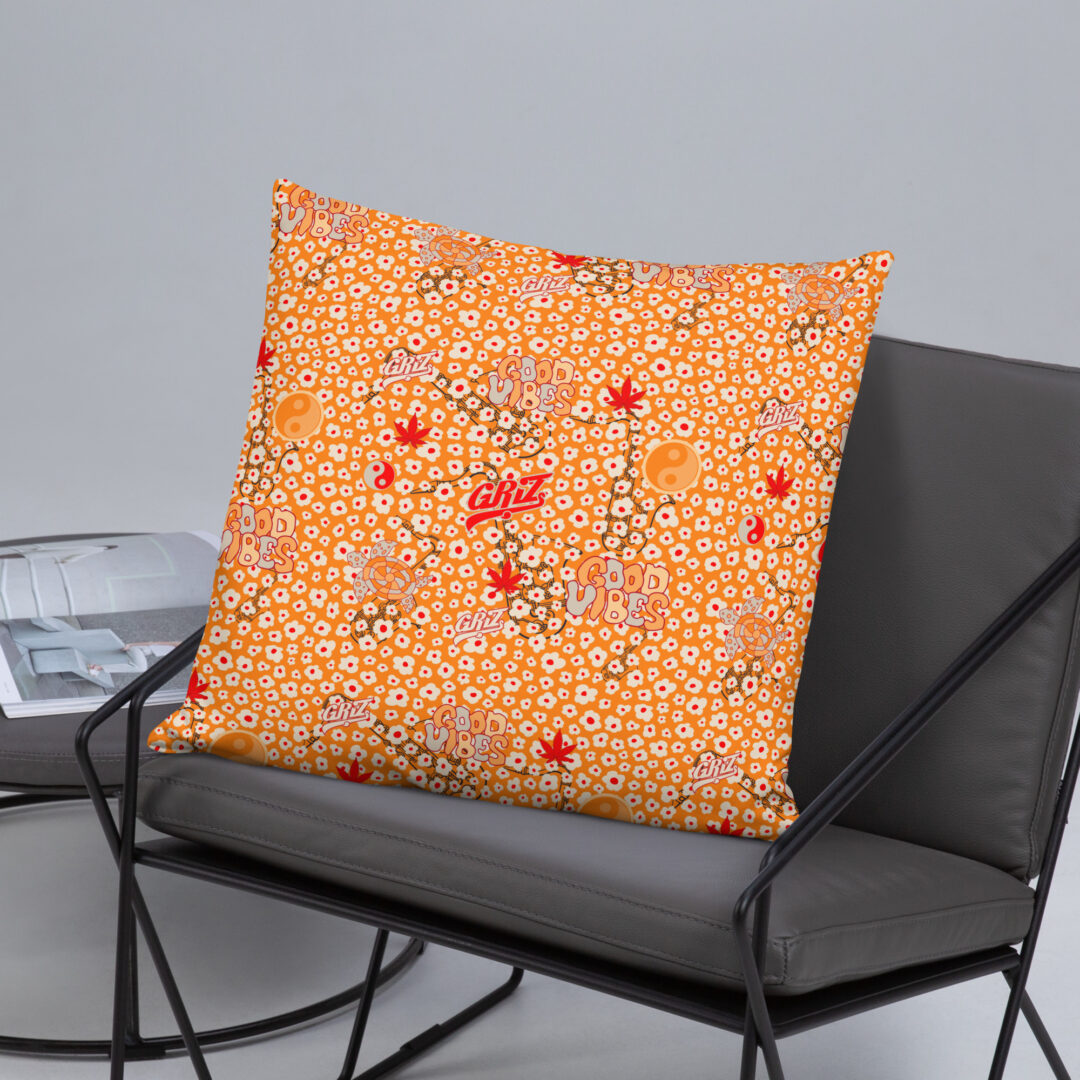 Griz Good Vibes Vibrant Throw Pillow | Rave EDM Decor - Image 22